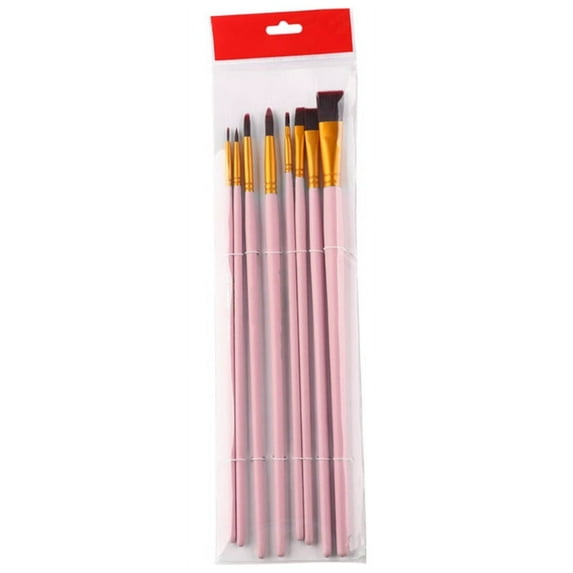 Milue Portable Artist Paint Brush Set Soft Anti-Shedding Watercolor Paint Brush 8 Pcs