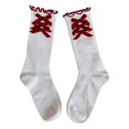 thumbnail image 1 of Milue Ribbed Knit Crew Socks Sweet Bowknot Ruffled Edge Frilly Calf Socks for Women, 1 of 21