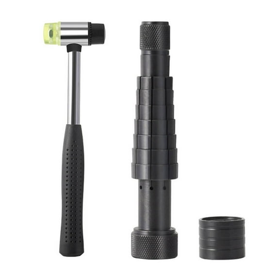 Milue Ring Enlarger Stick Mandrel Sizer Tool Ring Stretcher with Rubber Hammer