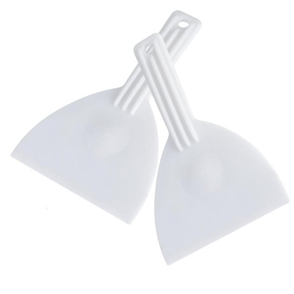 Milue Set Of 2 Plastic Cake Divider Scraper Triangle Dough Spatula Chocolate Shovel