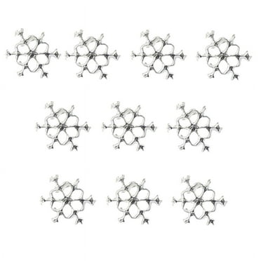 Milue Showcase Your Nail Style with 10pcs Charming Snowflake Nail Nail Decorations