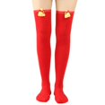 thumbnail image 1 of Milue Striped Thigh High Socks Elastic Over The Knee Knit Stockings for Daily, 1 of 21