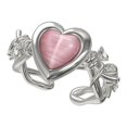 thumbnail image 1 of Milue Thorn Heart Open Rings Unique Irregulars Couple Ring Adjustable Finger Ring, 1 of 14