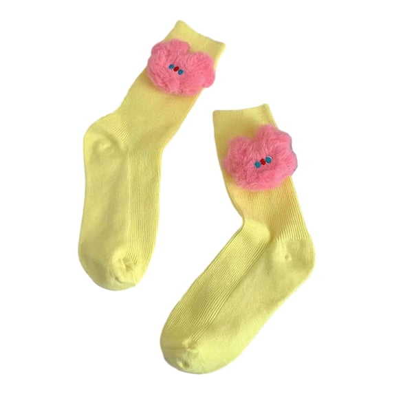 Milue Trendy Crew Socks Casual Ankle Dress Socks for Women Calf Socks Loose Socks