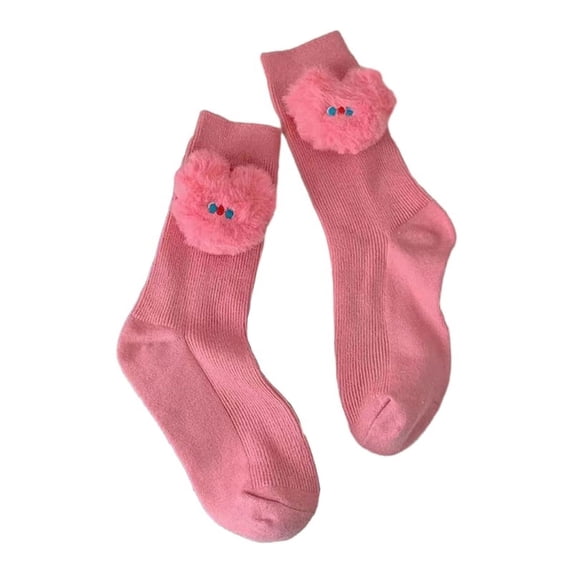 Milue Trendy Crew Socks Casual Ankle Dress Socks for Women Calf Socks Loose Socks