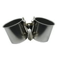 thumbnail image 1 of Milue Water Feeding Bird Double Cups Stainless Steel Parrot Cage Stand With Clip, 1 of 12