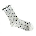 thumbnail image 1 of Milue Women Ankle Socks Sweet Lolitas Ruffle Calf Socks Stretchy Crew Socks Hosiery, 1 of 21