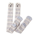 thumbnail image 1 of Milue Women Cartoon Thigh High Fuzzy Slipper Socks Cute Animal Embroidery 3D Ears Over Knee Long Stockings Winter Fluffy Plush Warm Leg Warmers, 1 of 21