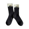 thumbnail image 1 of Milue Women Colorblock Ribbed Cotton Crew Socks Y2K Love Label Skateboard Calf Socks, 1 of 21
