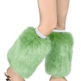 thumbnail image 1 of Milue Women Faux Fur Leg Warmers Boot Covers Vibrant Neon Furry Plush Leggings Cover, 1 of 21