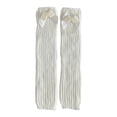thumbnail image 1 of Milue Women Knitted Leg Warmers Lolitas Bowknot Loose Boot Socks Jk Student Socks, 1 of 21