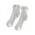 thumbnail image 1 of Milue Women Sheer Ankle Socks Japanese Ruffle Frilly Crew Socks Sweet Student Socks, 1 of 21