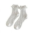 thumbnail image 1 of Milue Women Sheer Ankle Socks Japanese Ruffle Frilly Crew Socks Sweet Student Socks, 1 of 21