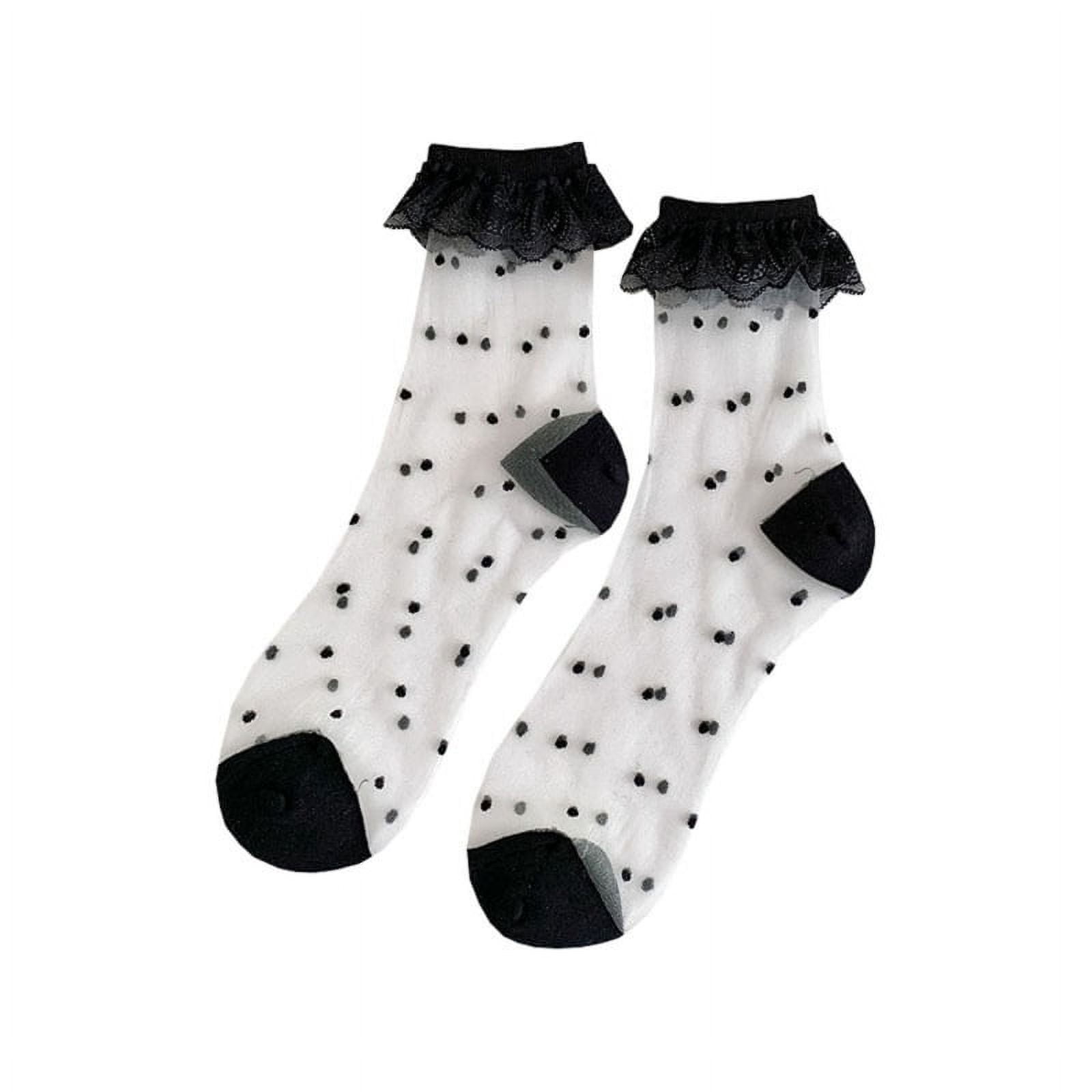 Sibba Ruffle Lace Ankle Socks - 1 Pair Heart Frilly Crew Socks For Girls & Ladies | Princess Fairy Goth Cuffs, Elastic Cotton, Costume Dress Socks School Uniform Socks Sibba Ruffle Lace Ankle Socks - 1 Pair Heart Frilly Crew Socks For Girls & Ladies | Princess Fairy Goth Cuffs, Elastic Cotton, Costume Dress Socks School Uniform Socks