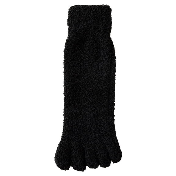 Milue Women Winter Fuzzy Toe Socks Furry Five Finger Socks for Casual Home Sleeping