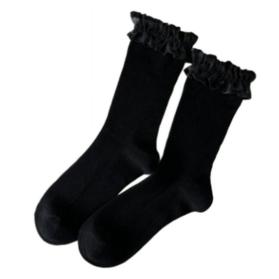 Milue Women's Lolitas Crew Socks Sweet Booties Socks Cute Ruffle Ankle Dress Socks