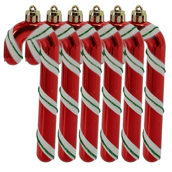 Miluhome 6pcs Christmas Candies Hanging Ornament Set 4.73'' Shatterproof Bulk Xmas Candy Tree Decorations