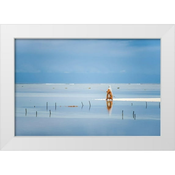 Milushev, Anca 14x11 White Modern Wood Framed Museum Art Print Titled - Low Tide
