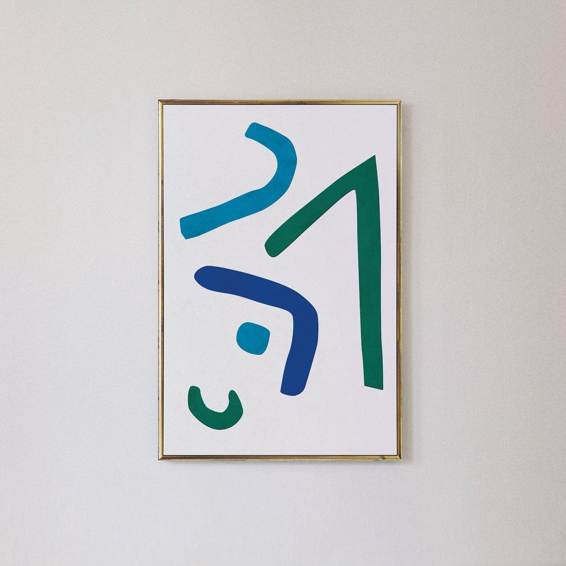 Miluva Abstract , Blue And Green Art Print Poster, Abstract Able Print ...