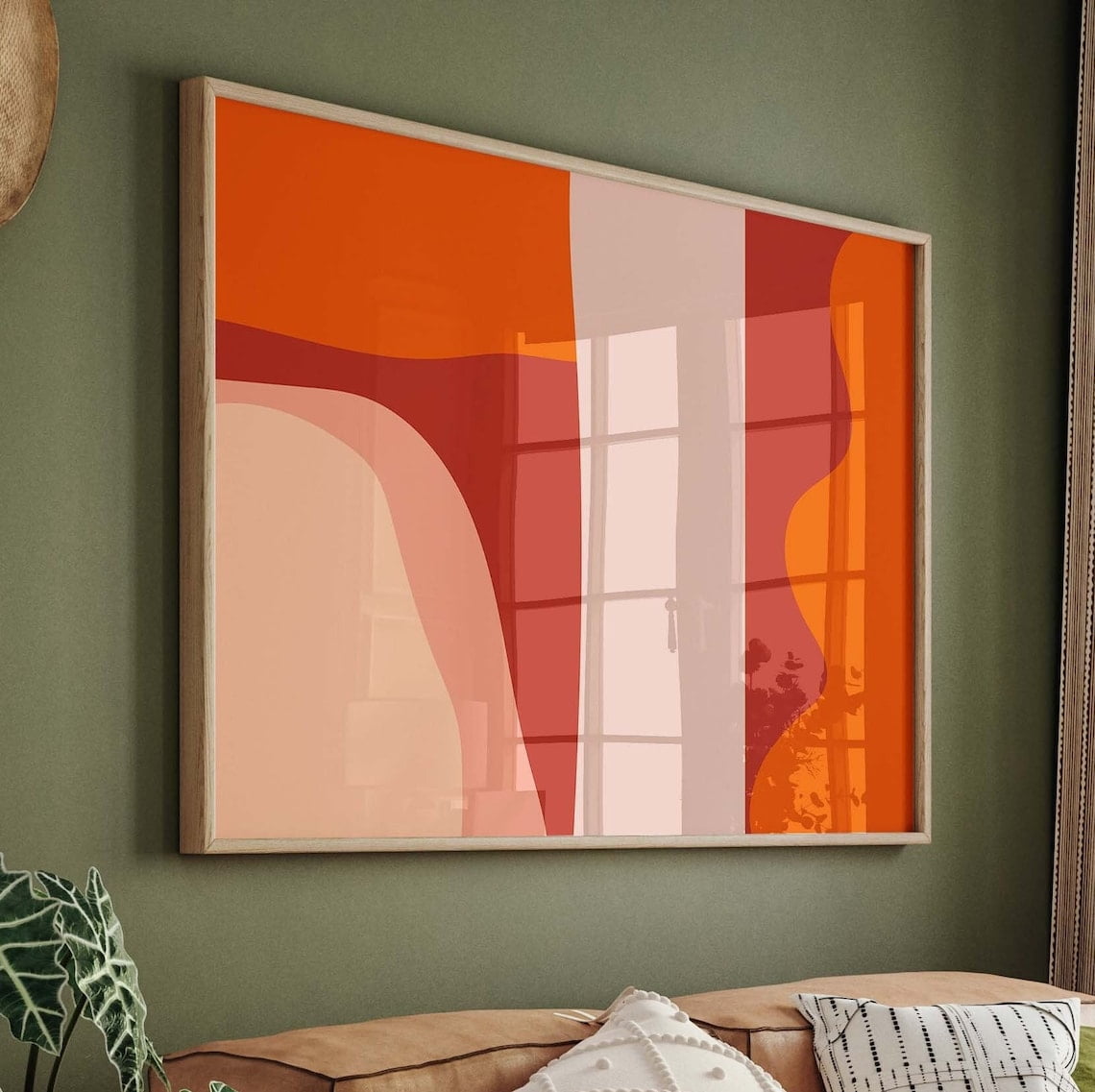 Miluva Abstract Printable Wall Art, Horizontal Modern Art Print, Bold ...