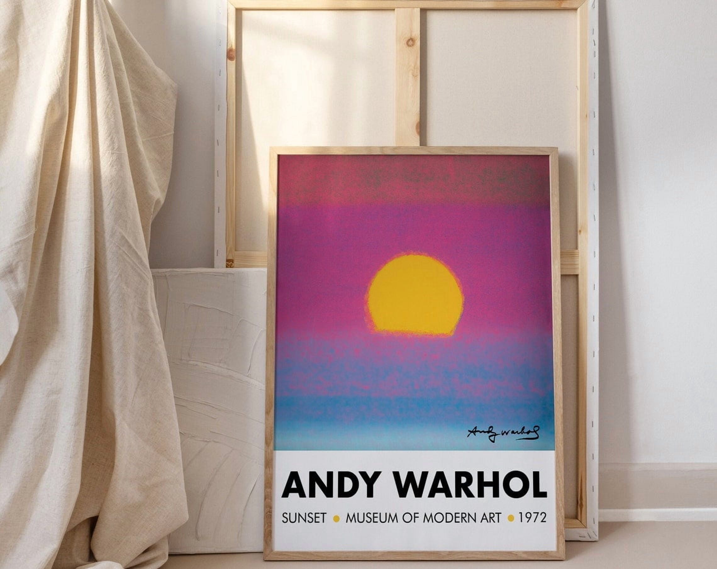 Miluva Andy Warhol Sunset Exhibition Poster Poster Museum Poster Pop ...