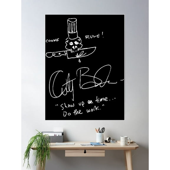 Miluva Anthony Bourdain Poster Wall Art, Modern Wall Decor For Living Room Bedroom, 8x12 UNFRAMED