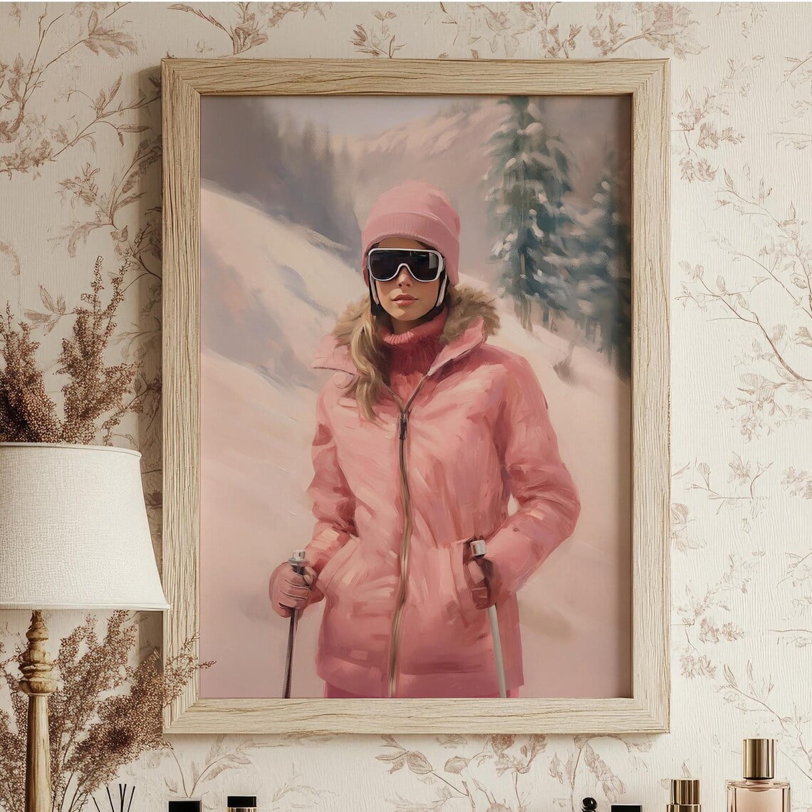 Miluva Apres Ski Fashion Girly Wall Art, Vintage Apres Ski Winter Print ...