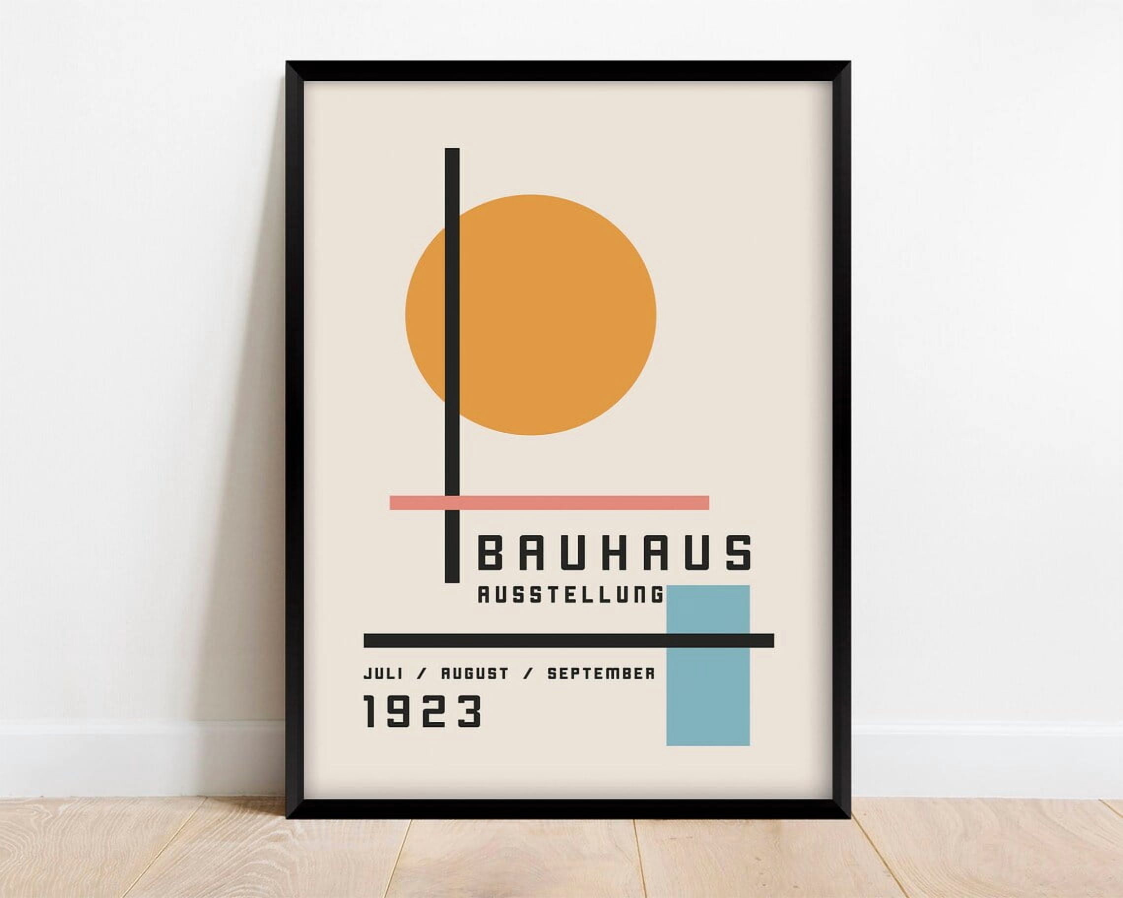 Miluva Bauhaus Exhibition Poster 1923, Abstract Minimalist Mid Century ...