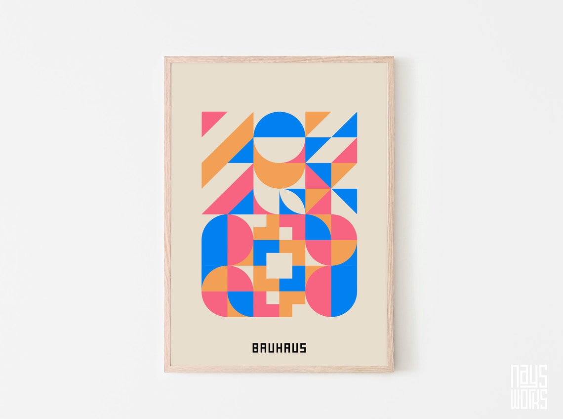 Miluva Bauhaus Exhibition Poster Printable Wall Art Museum Poster Mid ...
