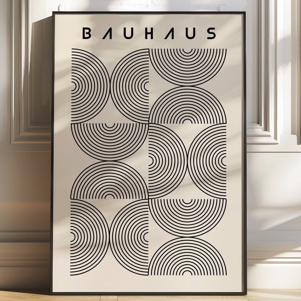 Miluva Bauhaus Geometric Circles Art Print Modern Minimalist Wall Decor ...