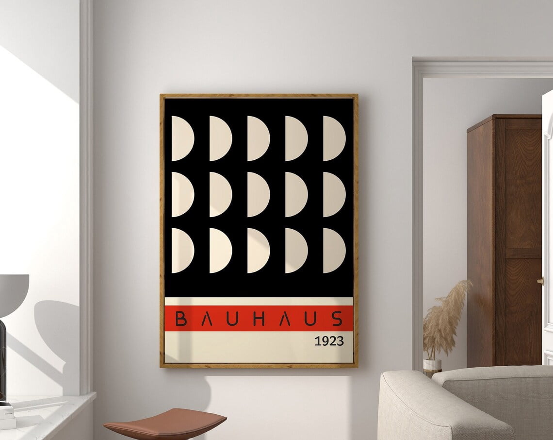 Miluva Bauhaus Geometric Printable Wall Art, Mid Century Modern Print ...