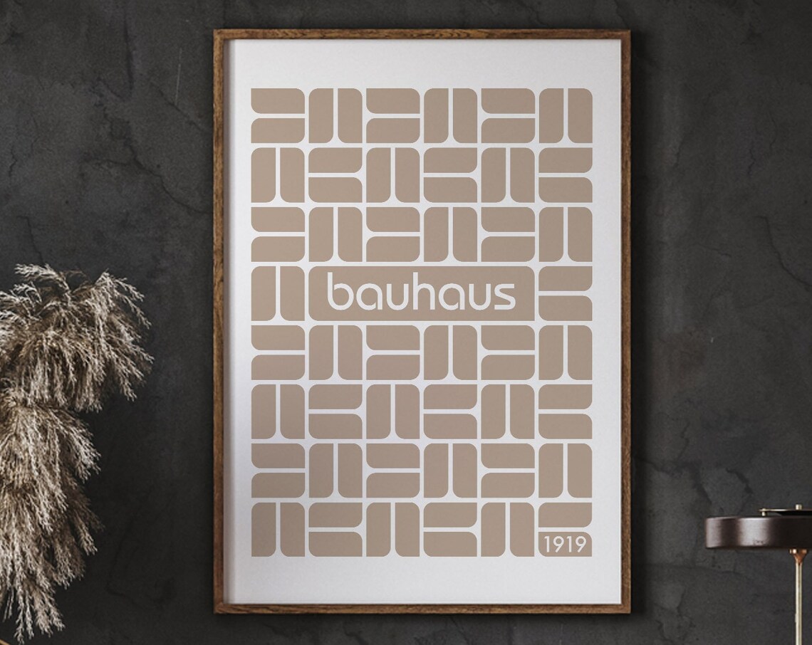 Miluva Bauhaus Poster, Bauhaus Exhibition Poster, Geometric Art Print ...