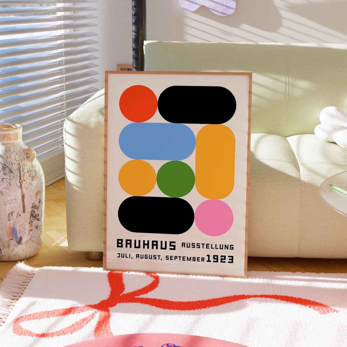 Miluva Bauhaus Poster Print, Bauhaus Exhibition Poster, Geometric Wall ...