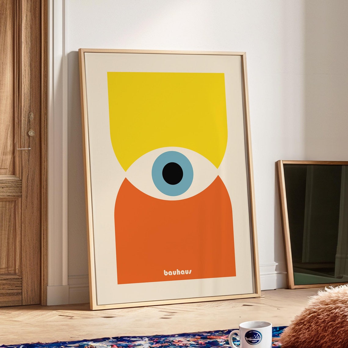 Miluva Bauhaus Printable Geometric Eye Poster, Minimalist Trendy Print ...