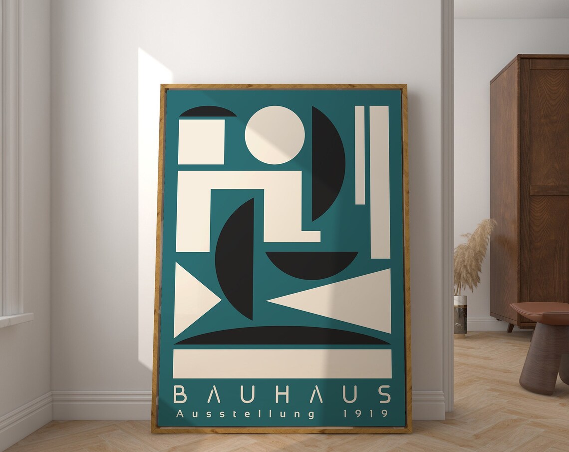 Miluva Bauhaus Printable Wall Art Mid Century Modern Minimalist Print ...