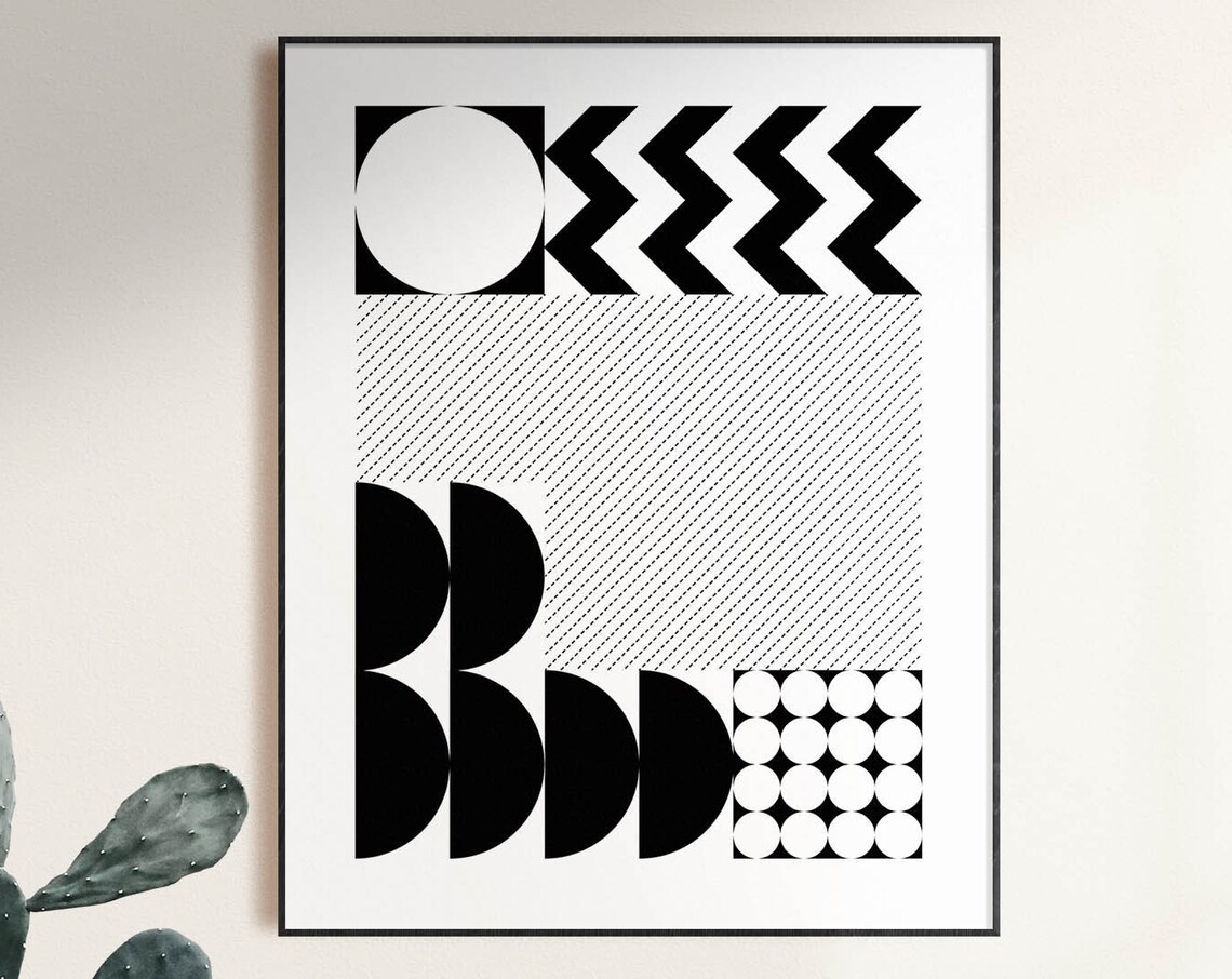 Miluva Bauhaus, Wall Art Print, Modern Home Decor, Bauhaus Print ...