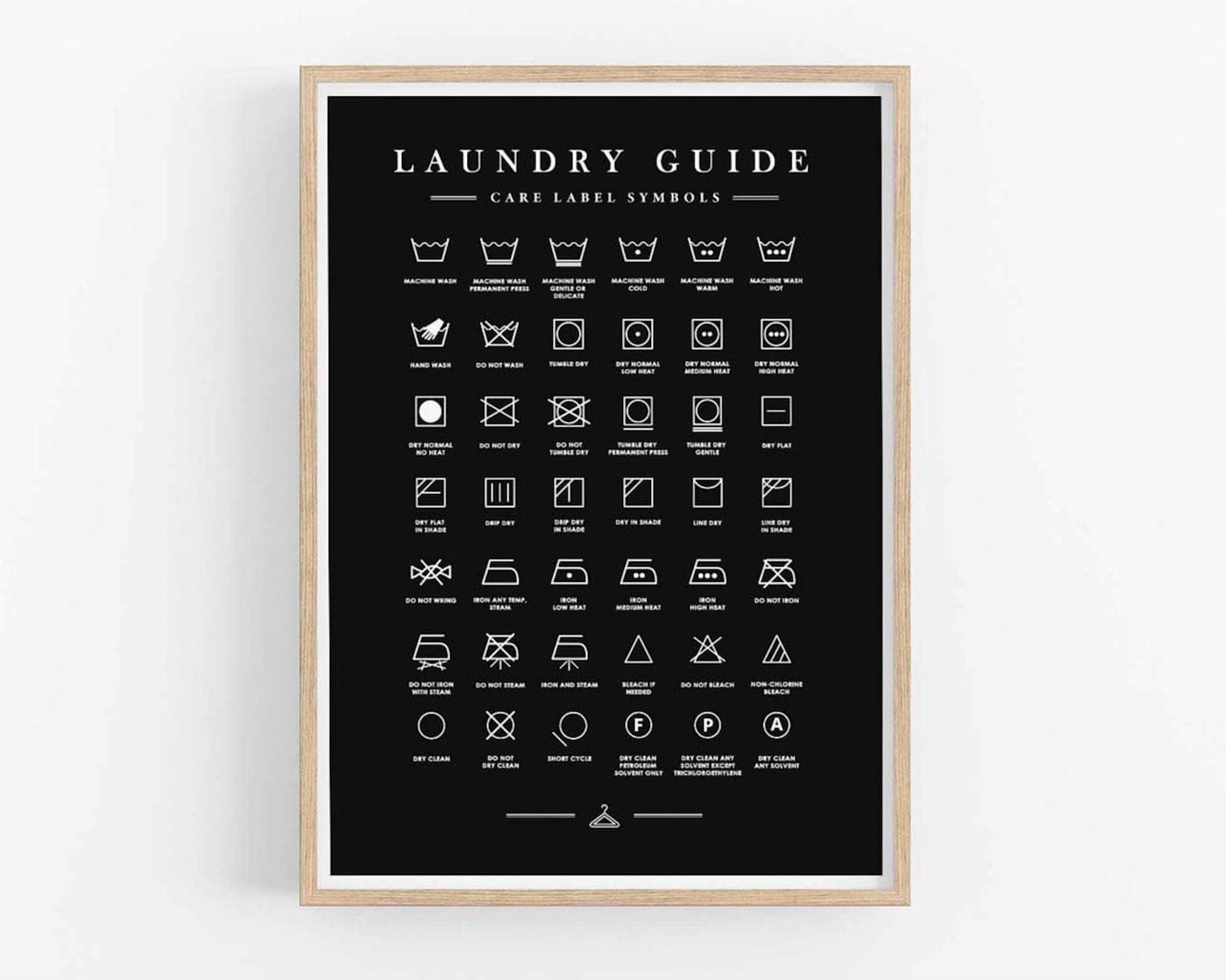 Miluva Black Laundry Print, Laundry Room Symbols, Laundry Printable Art ...