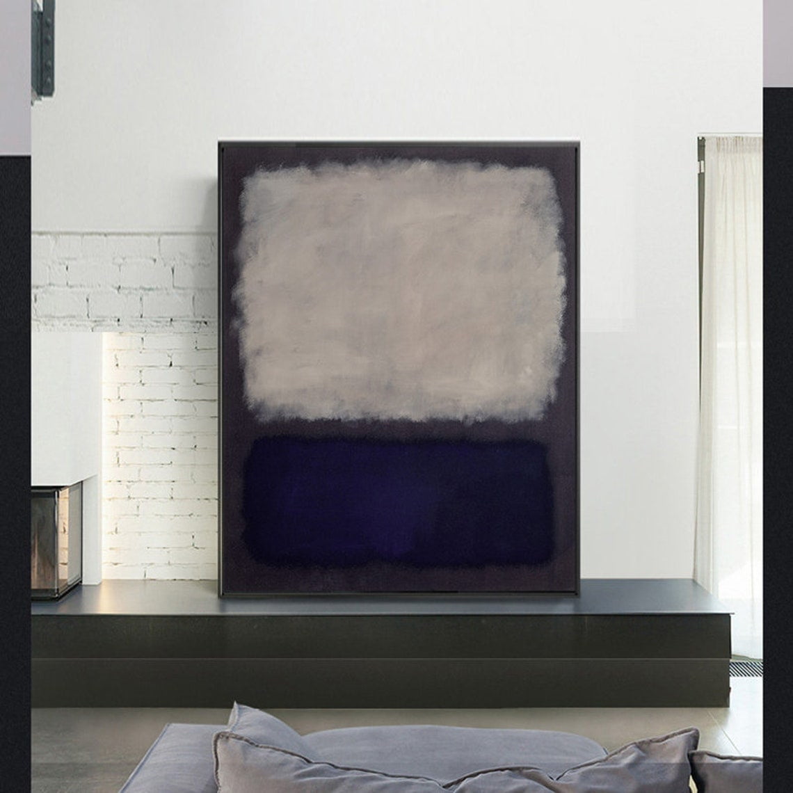 Miluva Blue_And_GrayMark Rothko,Rothko Art Poster,Home Office Decor