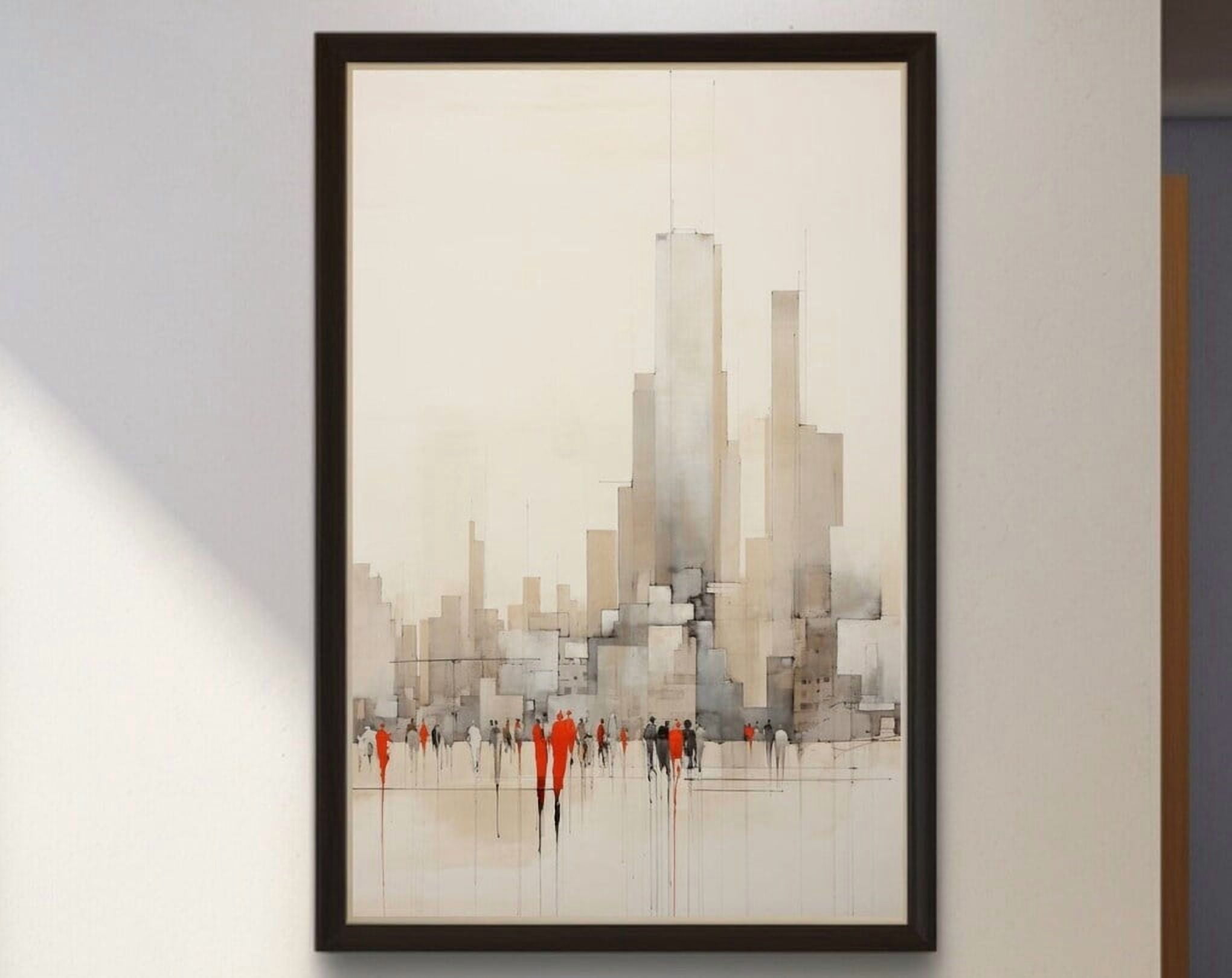 Photo inspiration: Miluva Cityscape Abstract Art Neutral Wall Art Minimalist Decor Chic Photo Inspiration