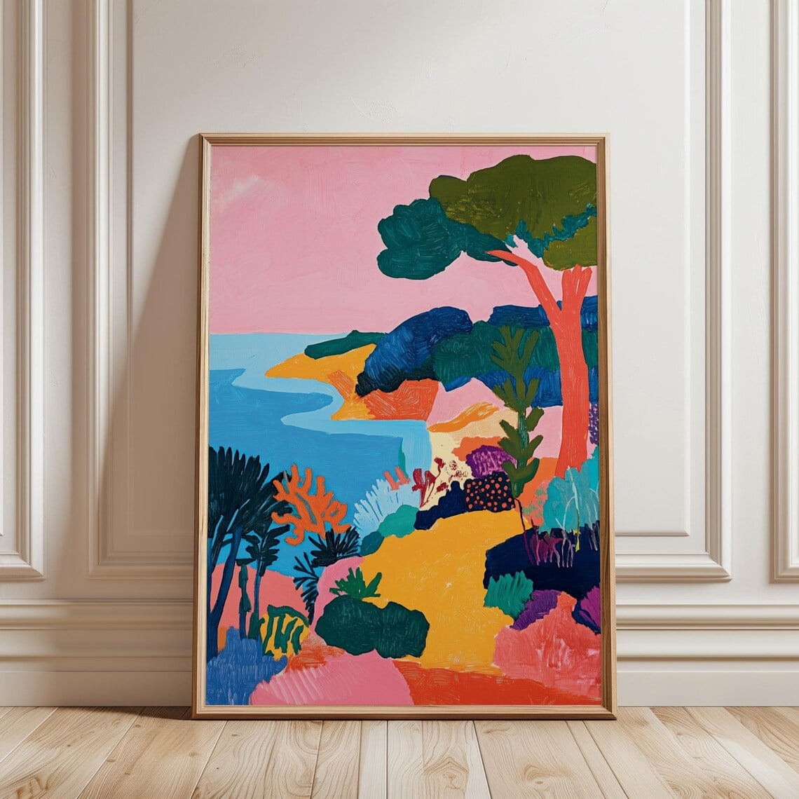 Abstract Nautical Graphics Miluva Coastal Seaside Abstract Art, Matisse Beach Seascape , Summer ...