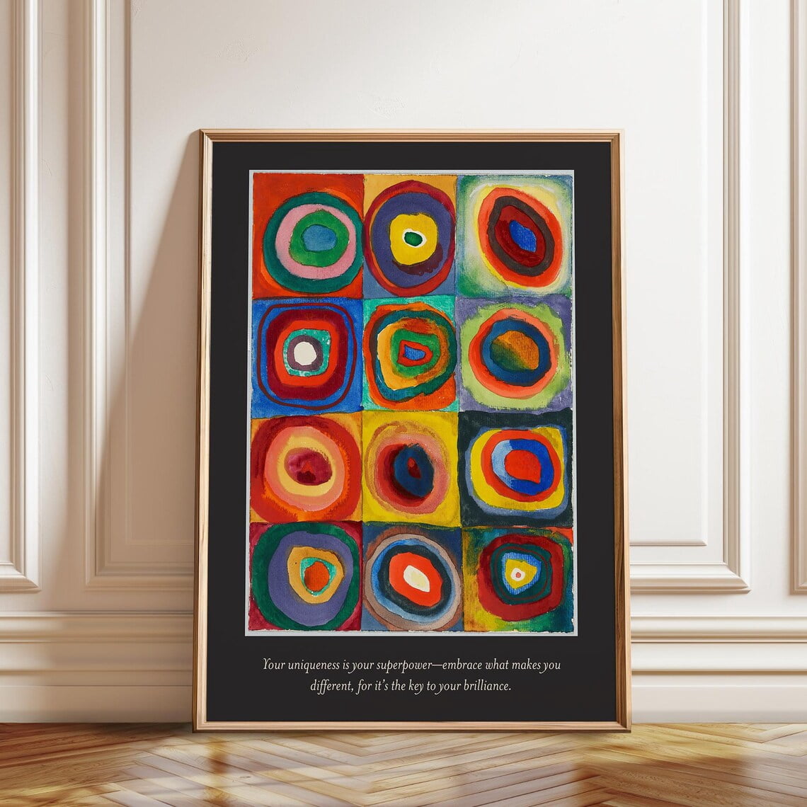 Miluva Colorful Abstract Circles Art Poster Photo Inspiration