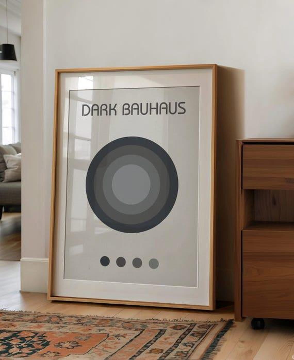 Miluva Dark Bauhaus Exhibition Art Minimalist Geometric Wall Art Mid ...
