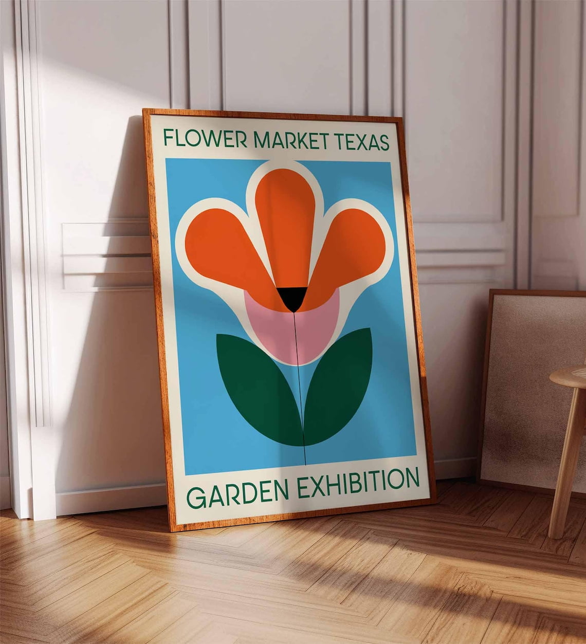 Framed Green Abstract Wall Art for Living Room, 3 Piece Botanical ...