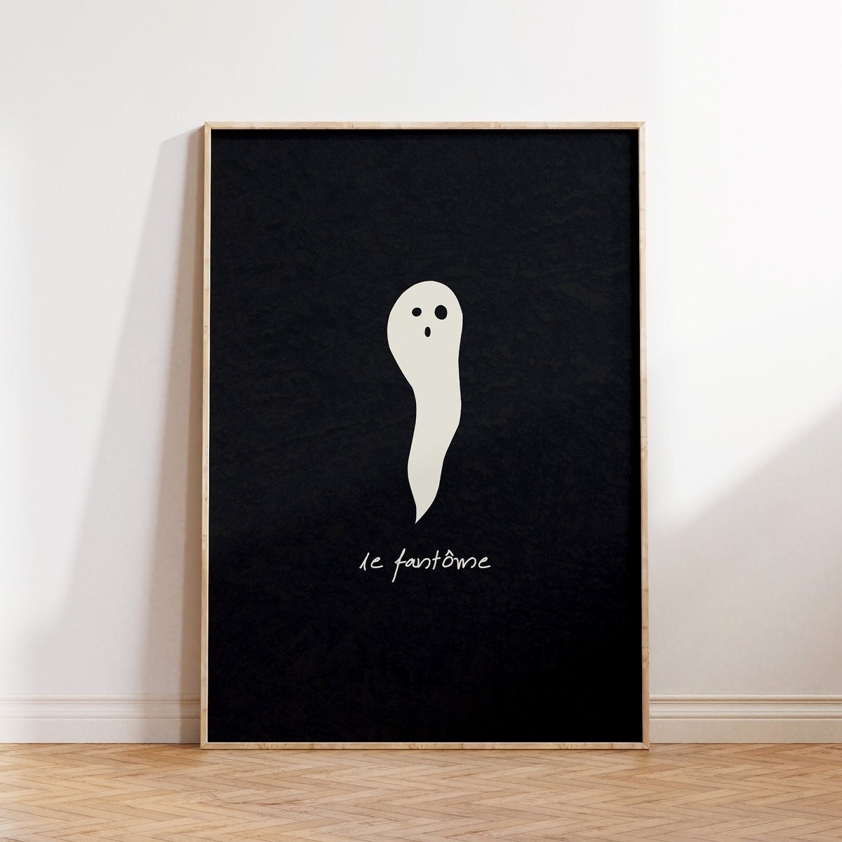 Miluva French ghost print trendy halloween decor cute ghost poster ...