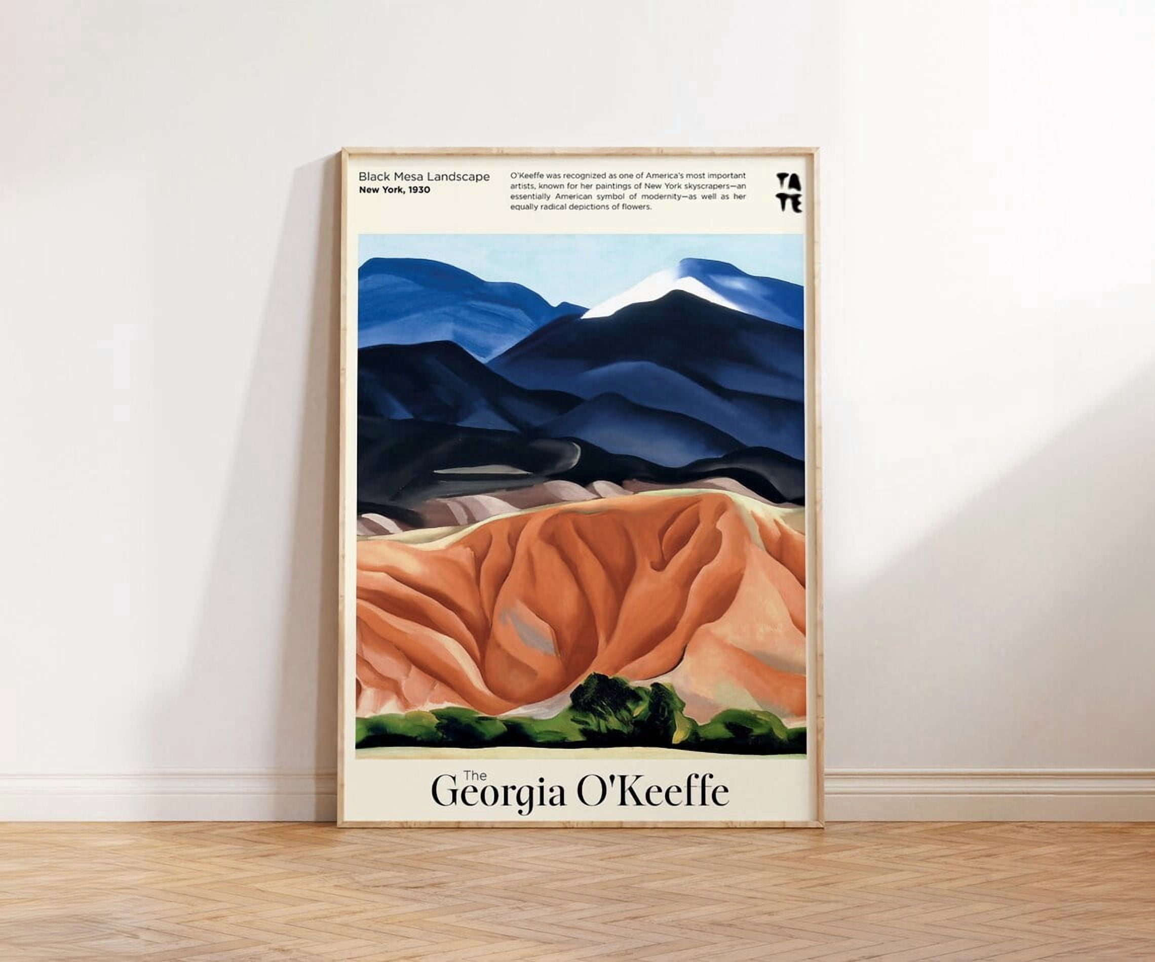 Georgia Abstract Miluva Georgia O'Keeffe Print - Black Mesa Mountain Print - Blue ...