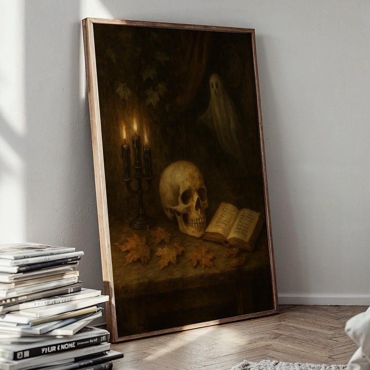 Miluva Halloween spooky ghost vintage poster – Horizontal spooky print ...