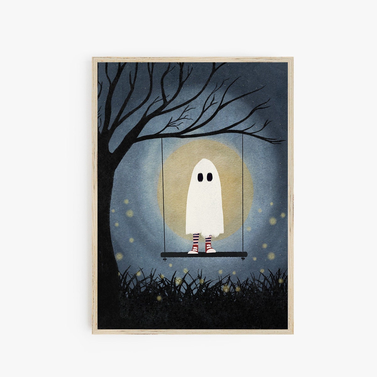 Miluva Halloween wall art print – Sheet ghost print – Halloween poster ...