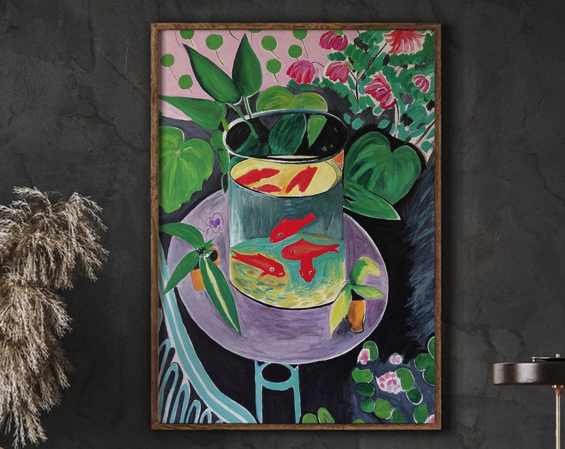 Miluva Henri Matisse Art Print, Goldfish, Mid Century Modern Wall Art ...