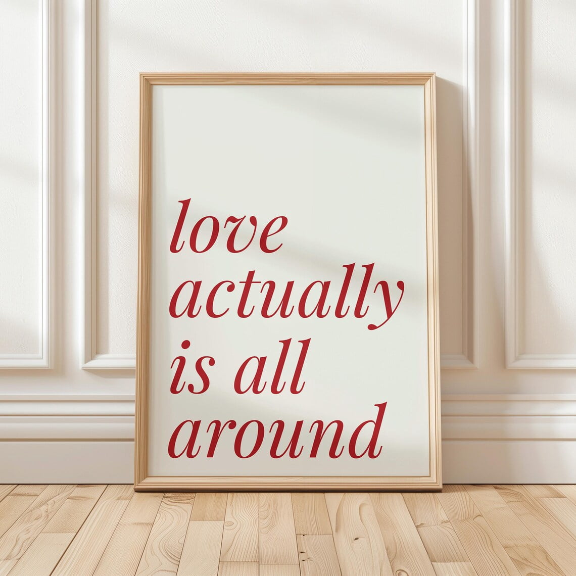 Miluva Love Actually Is All Around Red Preppy Print, Girly Trendy ...