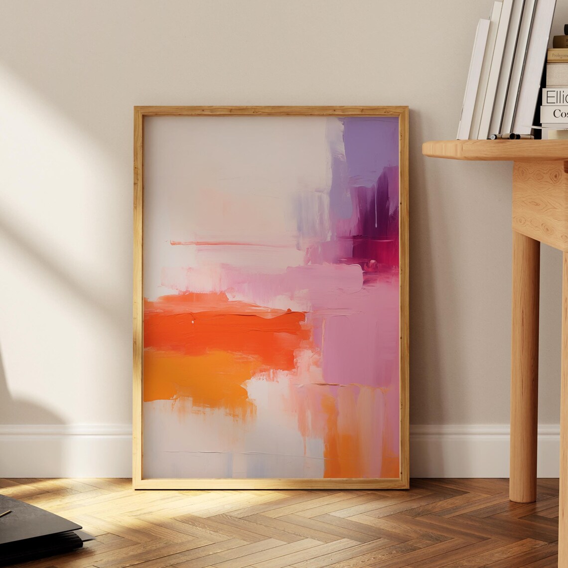 Mark Rothko Pastels Miluva Mark Rothko Print, Pastel Pink Orange Abstract Geometric Wall ...